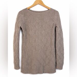 LOFT Cable Knit Sweater - Taupe